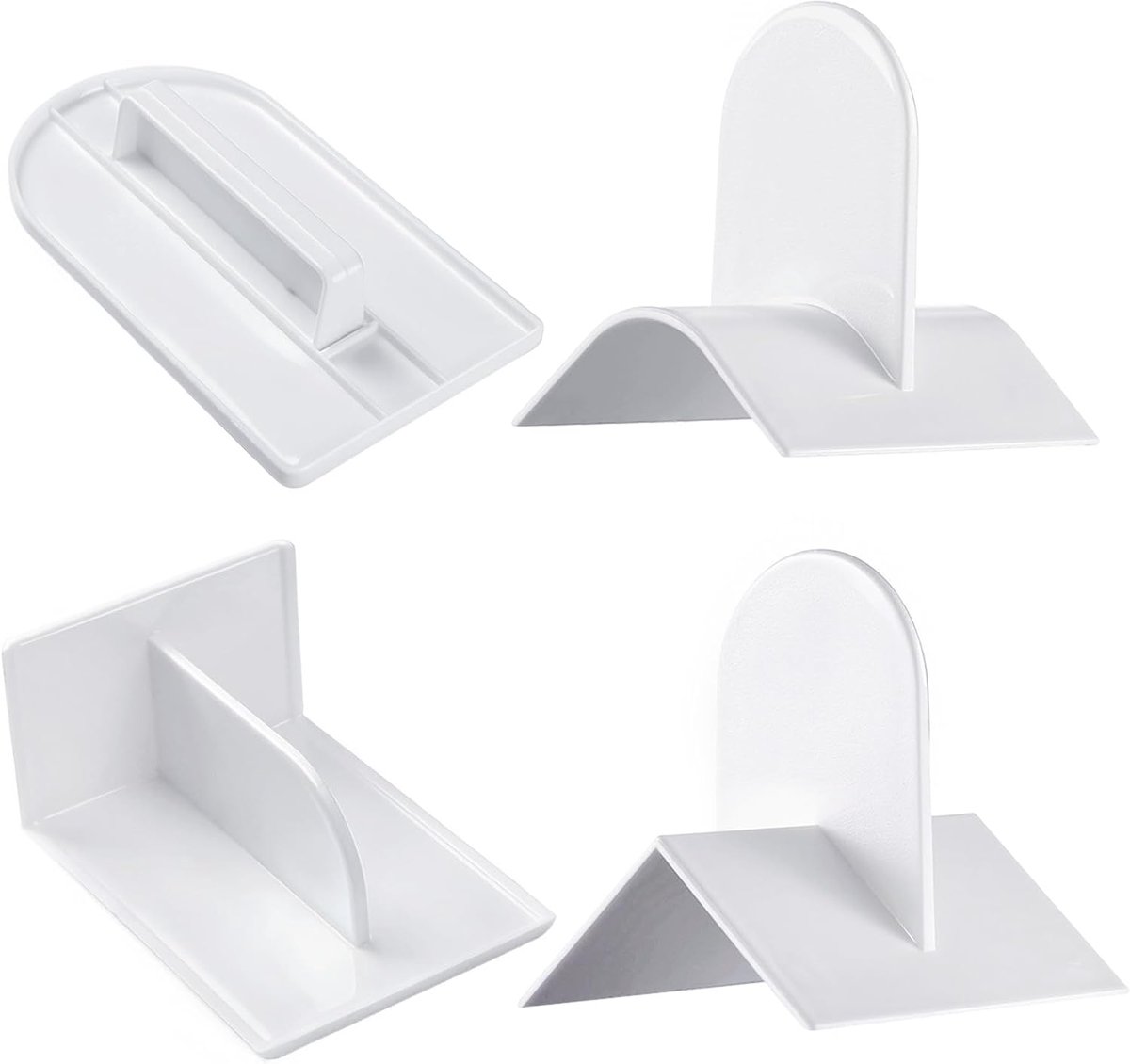 4 stuks fondant taartplateaus set met hoeken glad maken taartdecoratie modelleerwerk marsepein voor gebak voor suikervlees