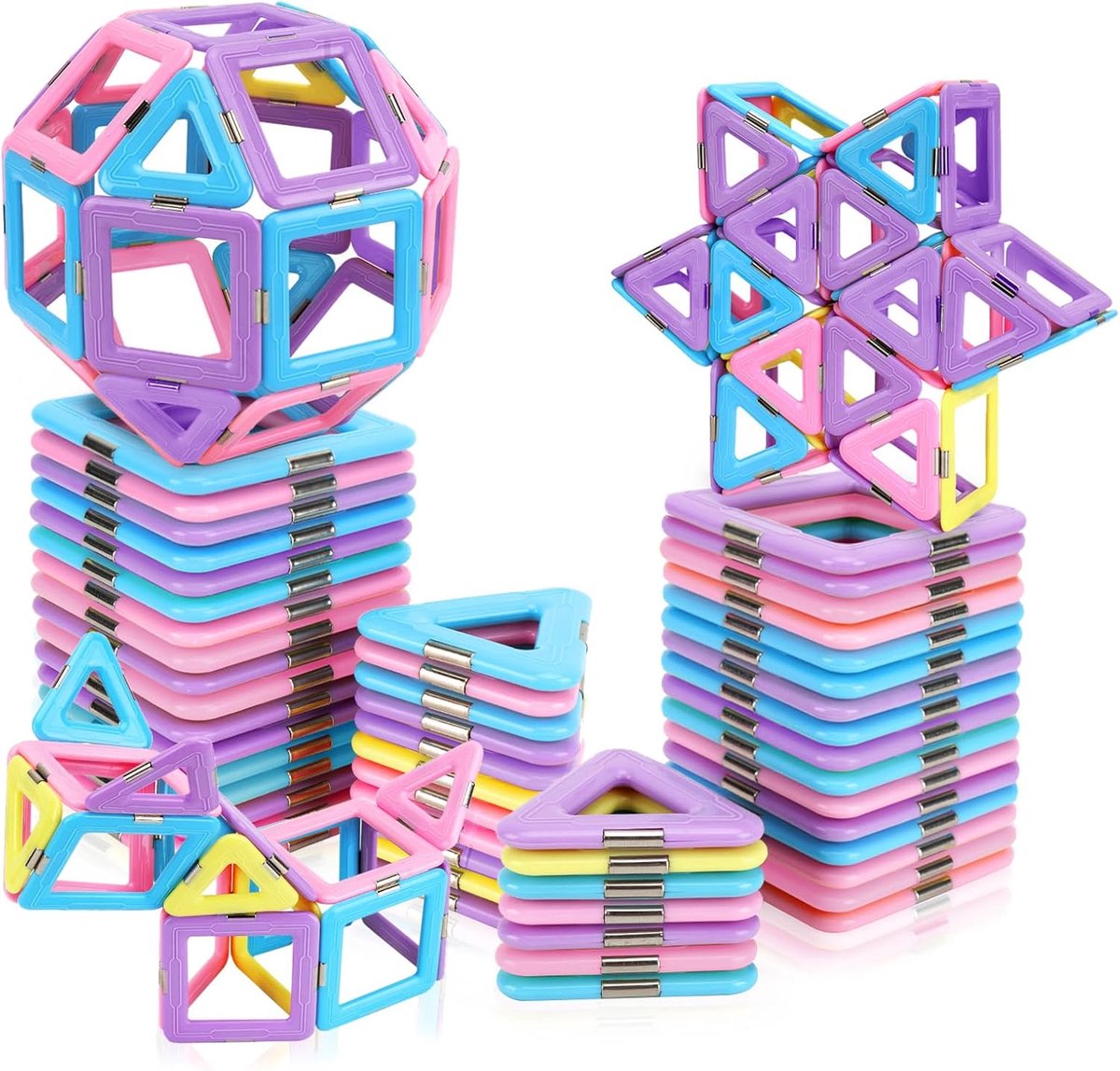 Magnetisch bouwspeelgoed voor kinderen, 3 jaar, bouwspellen voor meisjes van 3, 4, 5, 6 jaar, educatieve bouwspellen, cadeau-idee voor verjaardag, meisjes, jongens, 4 jaar