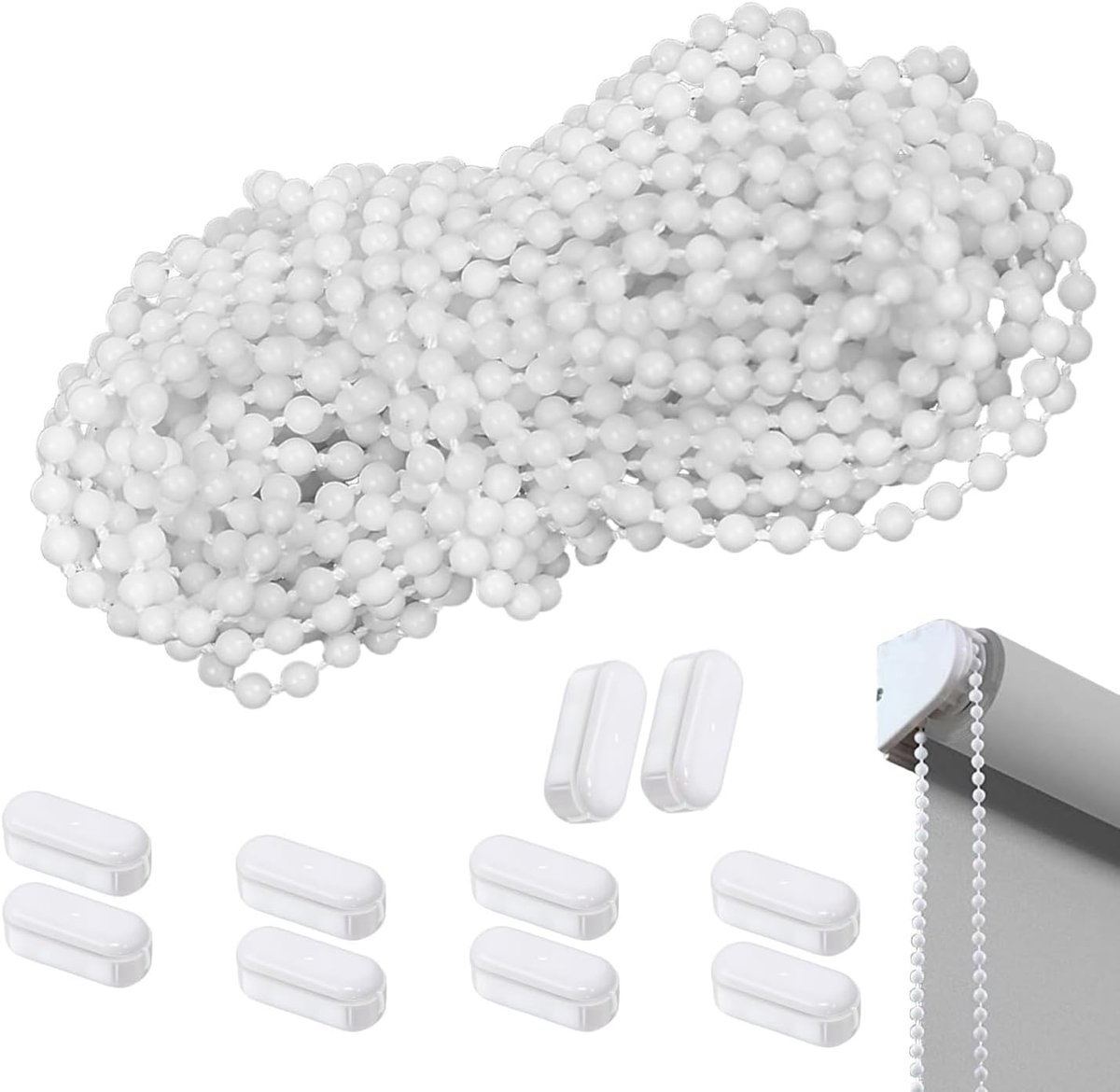 vervangingsketting, 10 meter, rolketting, vervangingsketting, eindeloze ketting met 10 stuks kettingverbinders, reserveonderdeel verticale rolketting, eindeloze ketting
