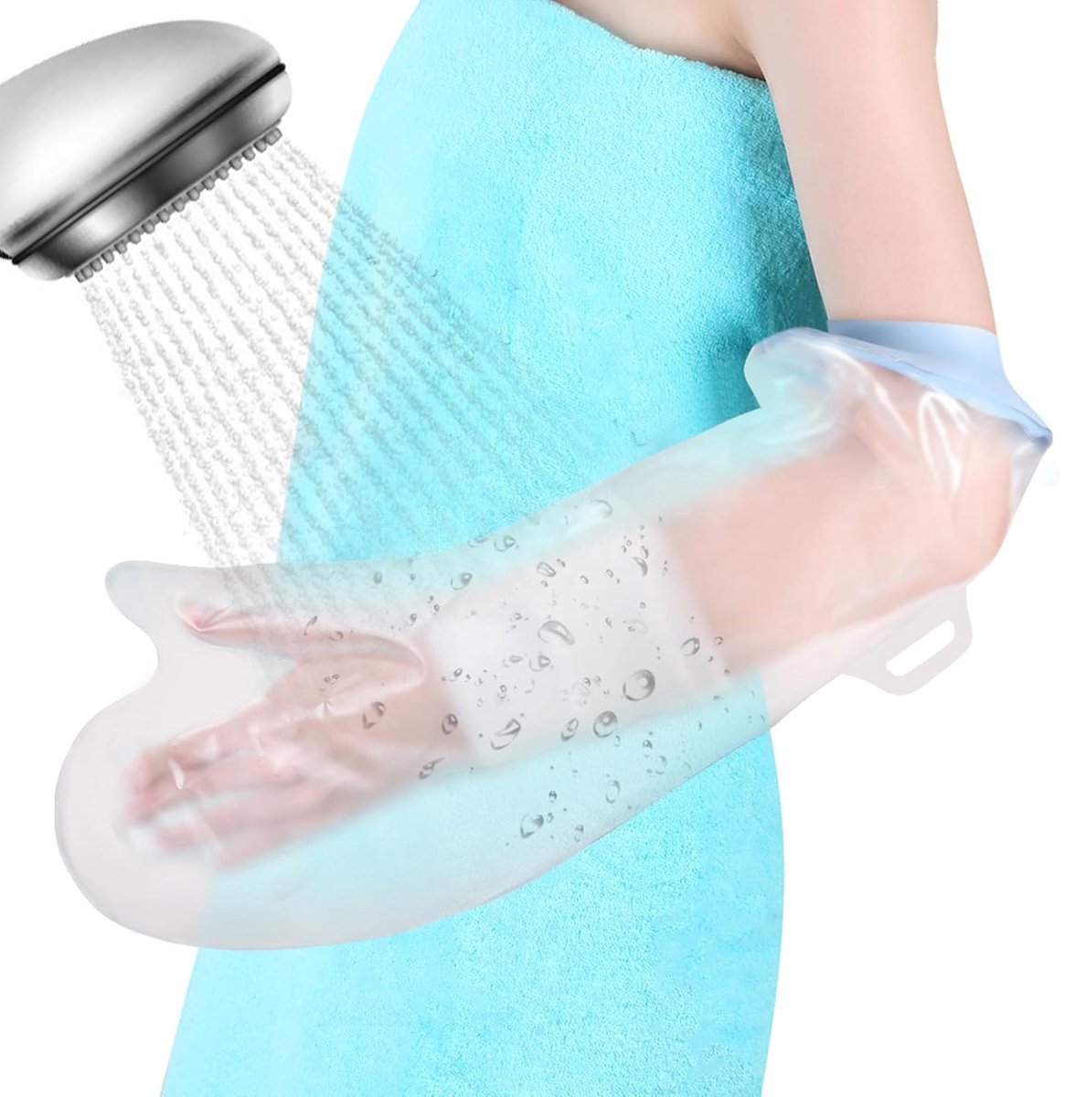 Gipsbeschermers Arm voor Douchen, Herbruikbare Gips-, Verband- en Pleisterbeschermer, Waterdichte Bescherming voor Korte Arm, Elleboog, Pols, Hand, Vinger