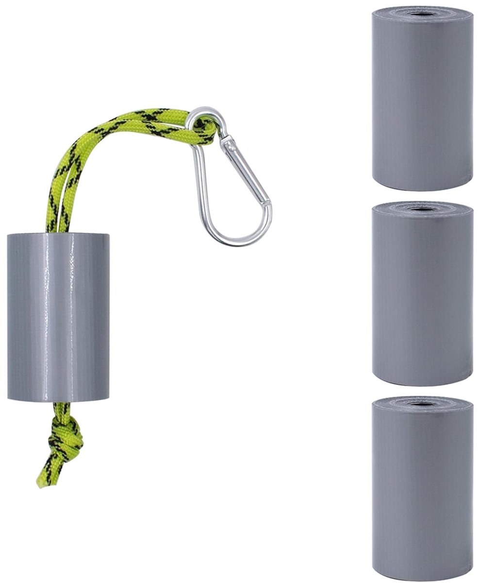 4 rollen 5 cm x 3 m mini pantserband met touw weefseltape voor markeren, afdichten, bundelen (zilver)