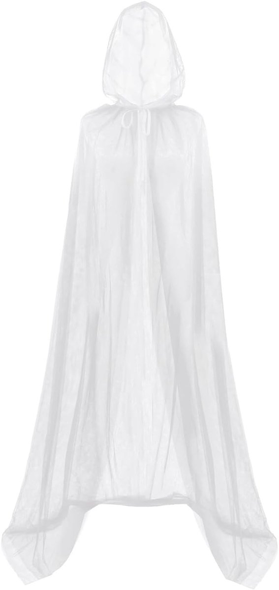 Dames Halloween Kostuum met Lange Tulle Cape voor Cosplay en Rollenspel, Perfect voor Feestjes en Theatrale Optredens