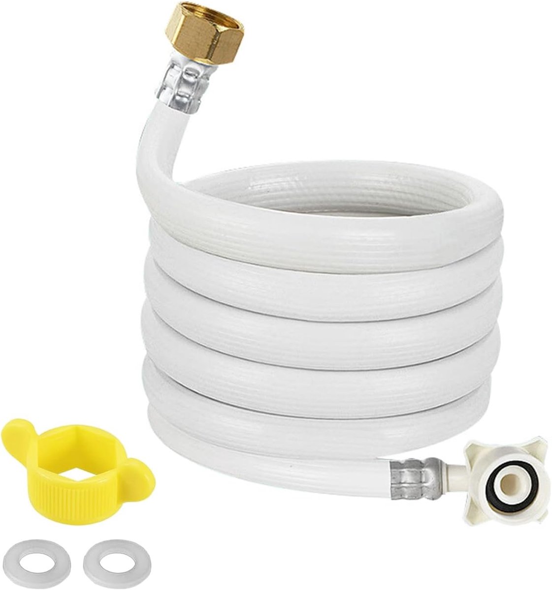 SnelShoppen - Wasmachine Aanvoerslang PVC Waterinlaat Slang Vulconnector Set 5 Meter (16,4 Voet) Duurzaam en Drukbestendig