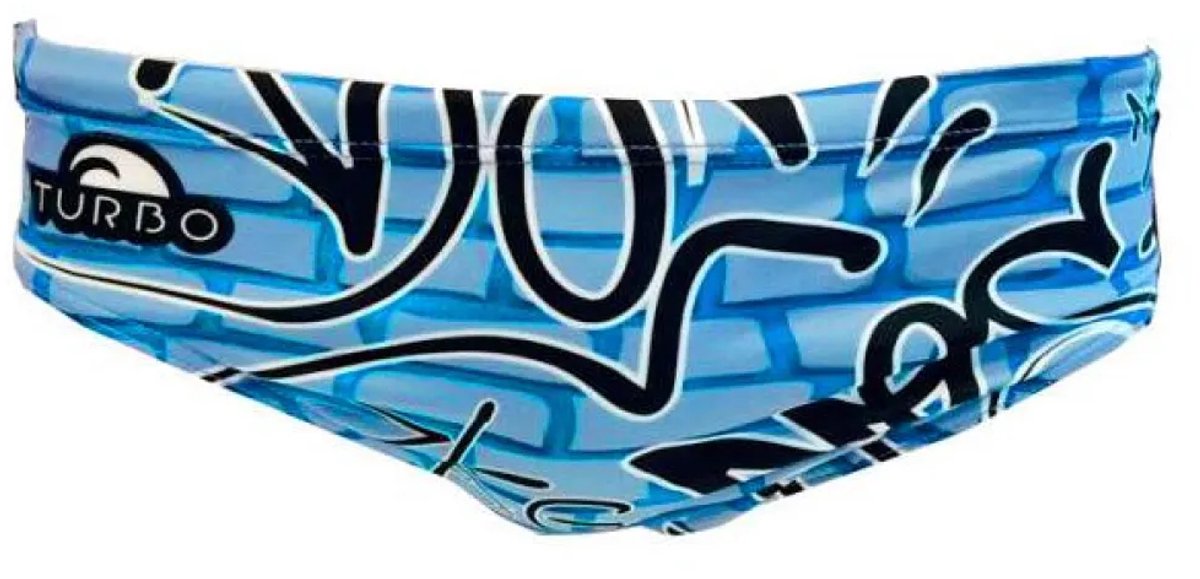 Turbo City Zwemslip Blauw M Man