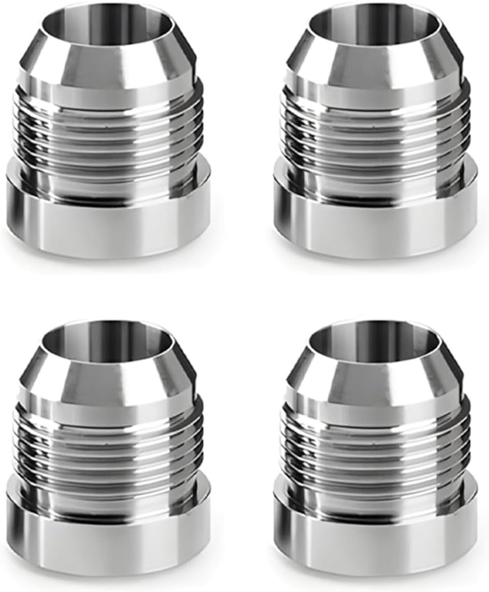 SnelShoppen - 4 Stuks Aluminium Koppeling Adapter, Male Fuel Clutch Adapter, Universele Koeler Slang Adapter, Duurzame Gasket voor Auto Accessoires