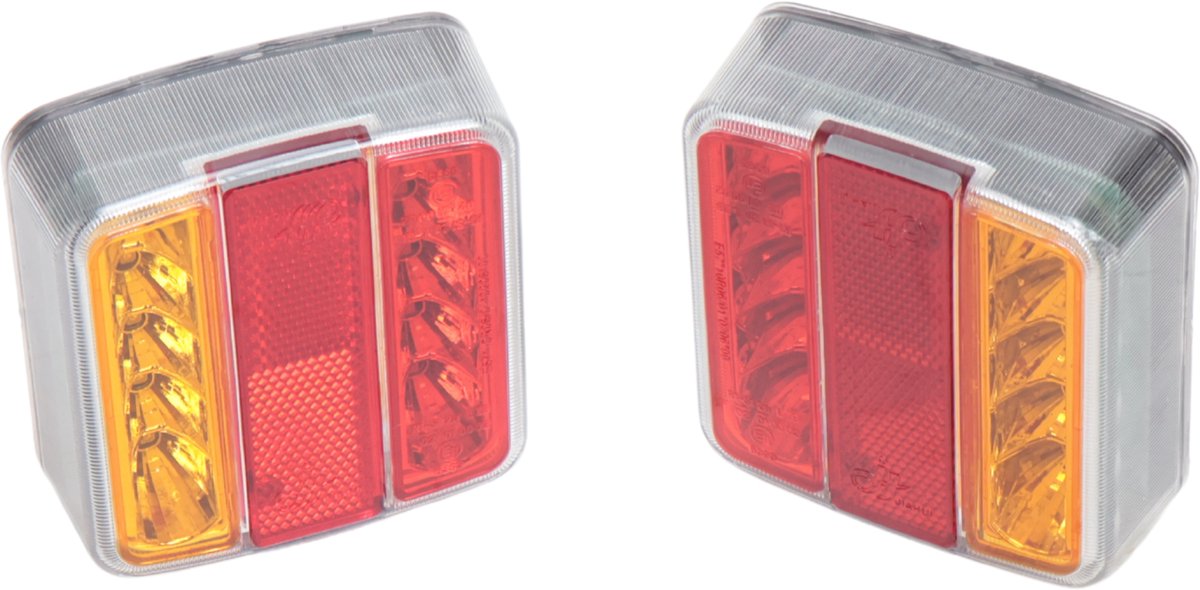 Achterlicht set - Cantonal LED - 4 functies - 105x98x35 mm - 5-polige connector