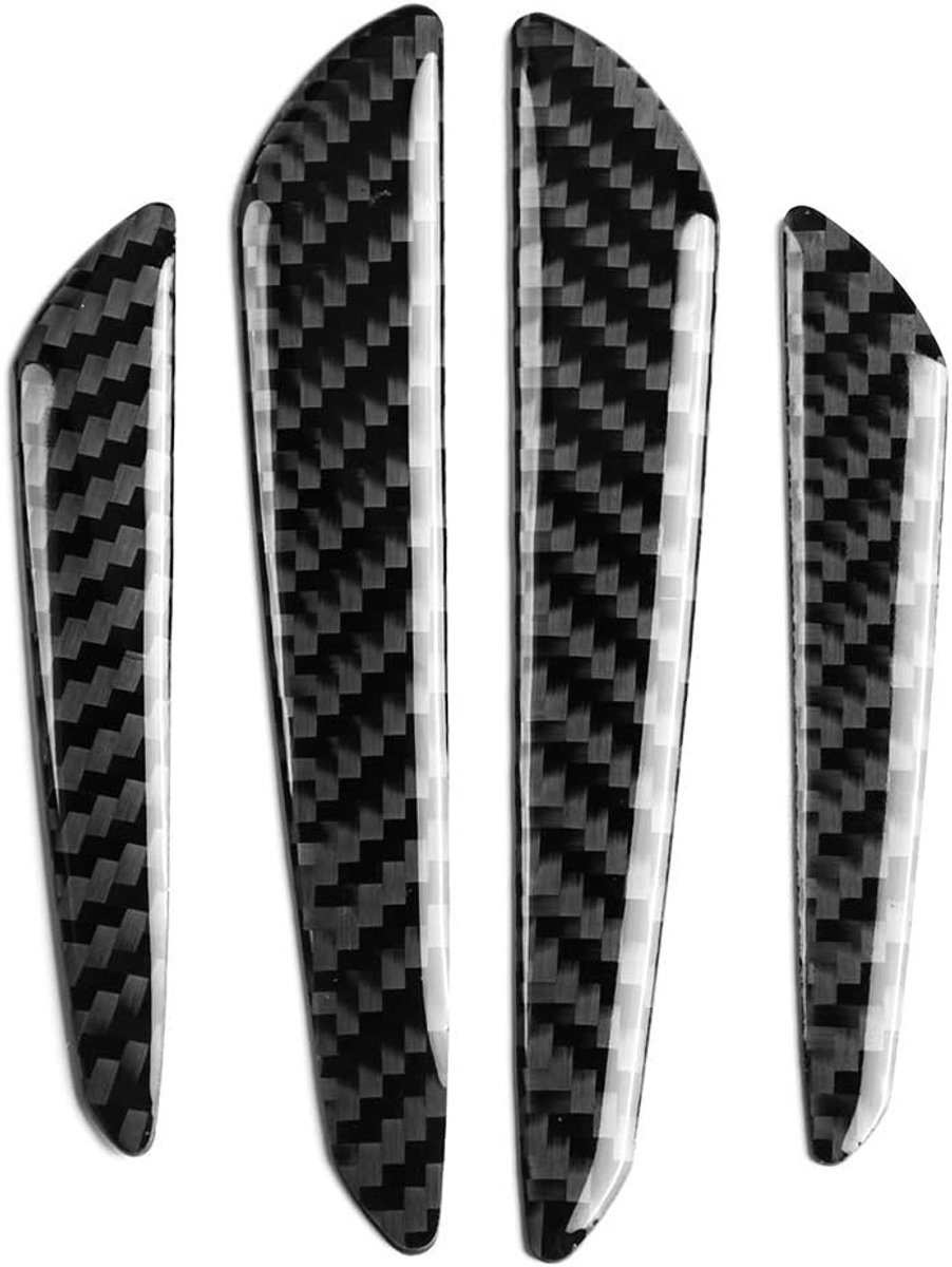 SnelShoppen - 4 stuks Carbon Fiber Beschermrand Deurbumpers Universeel - Hoge Kwaliteit UV-bestendig - Zelfklevend - Autodecoratie