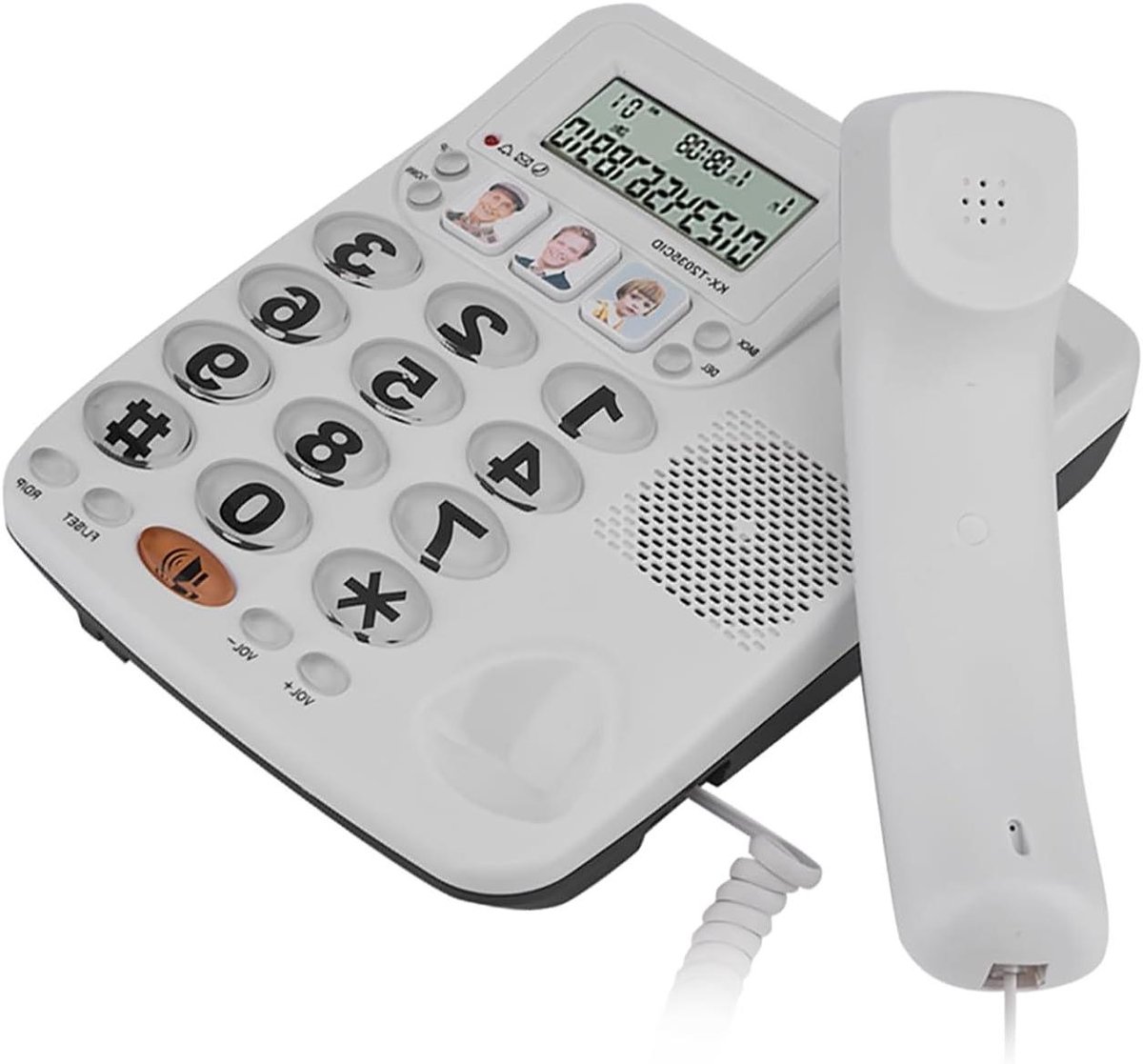 Telefoon met Speakerphone - Vaste Telefoon Kantoortelefoon - Duidelijke Gesprekken - Twee Lijnen - 22 x 22 x 7 cm