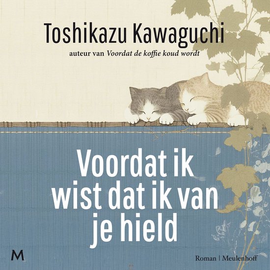 Boekomslag met de titel "Voordat ik wist dat ik van je hield" en twee slapende katten.