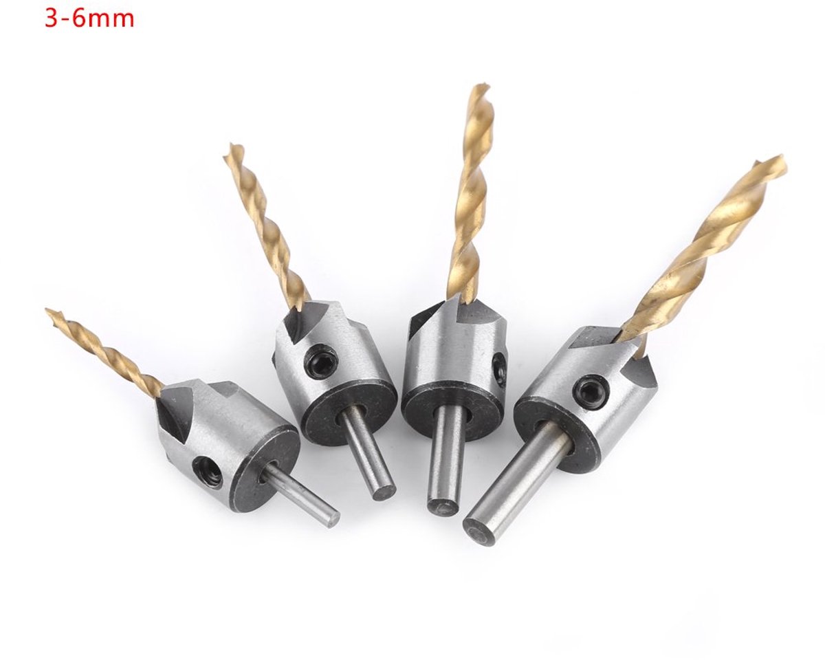 Verzinkboor set Metalen verzinkboor boor Snappy verzinkboor set Hoge snelheid verzinkboor(3-6mm)