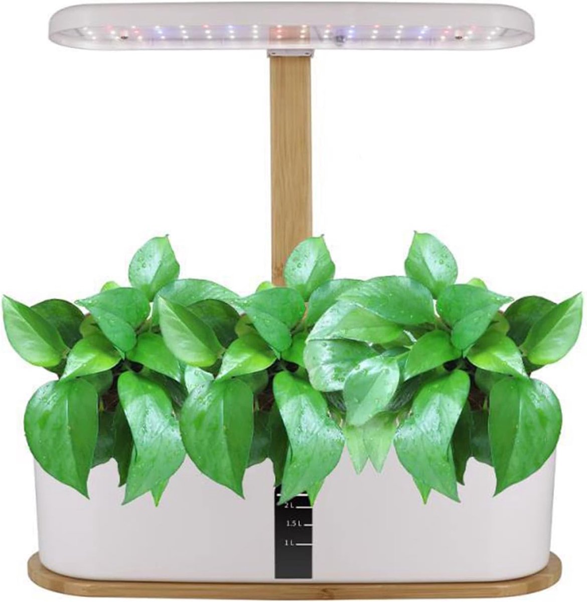 Hydrocultuur-kweeksystemen, indoor plantenkweekstation, kruidentuin met ledlicht, tot 28 cm in hoogte verstelbaar, voor binnen, tuinsysteem voor thuis, wit