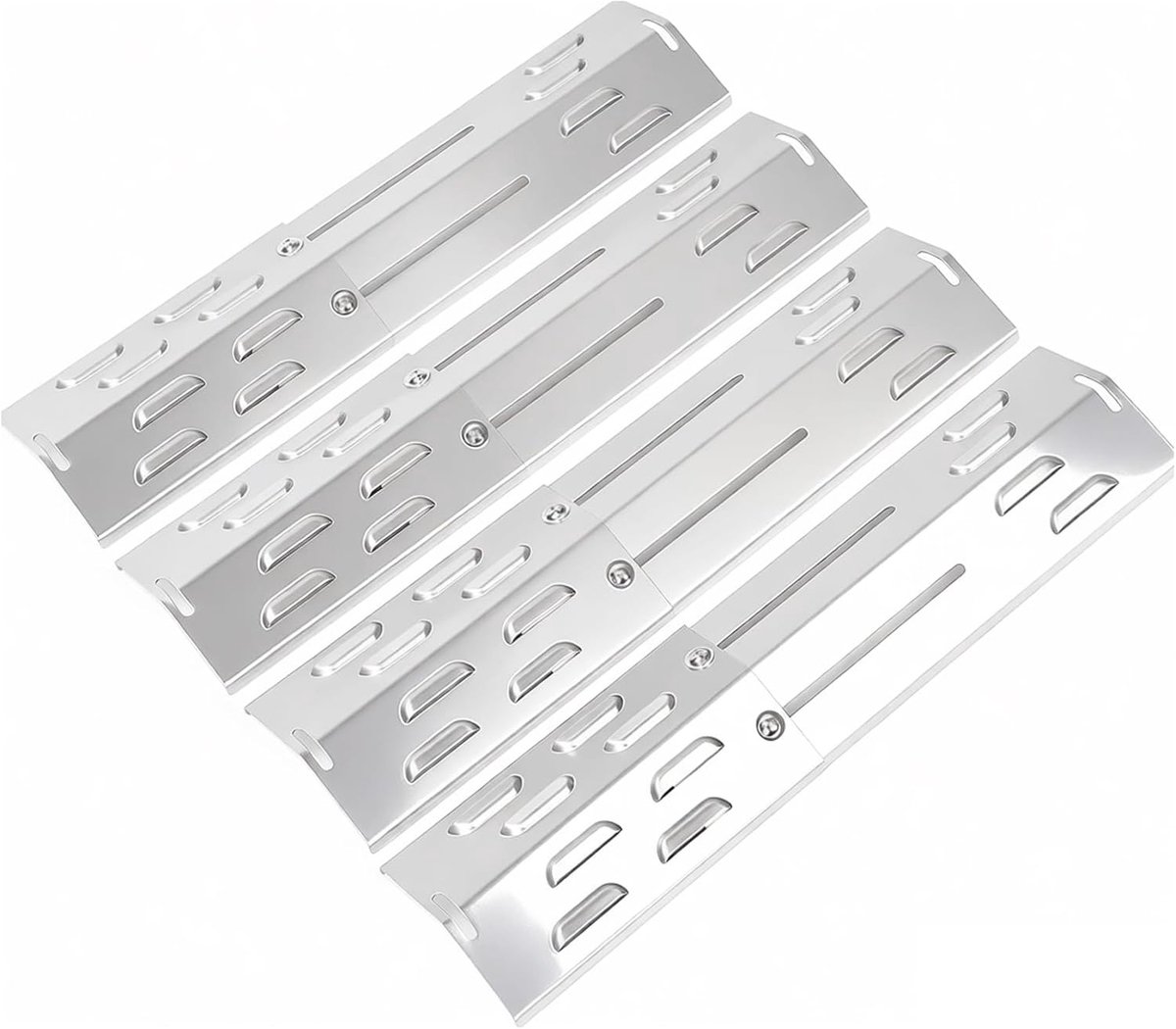 Universele branderafdekking 29 tot 43 cm vlamverdeler grill reserveonderdelen voor Jamestown, Charbroil, Landmann, Enders, Taino, Burnhard, Barbecook, Proficook, 4 stuks