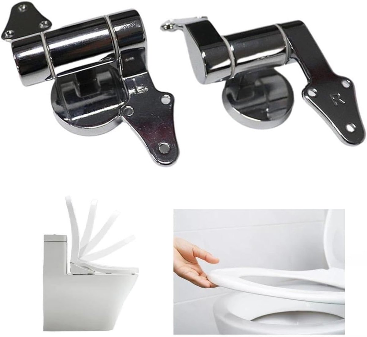 2 Stks Universele Toilet Seat Cover Scharnier Vervangende Onderdelen Zinklegering Scharnier Mountings Voor Wc Deksel Cover Toilet Deksel Scharnier Montage Fittings