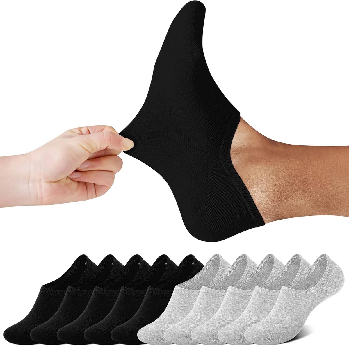Sokken Dames Heren 10 Pack Sneakersokken