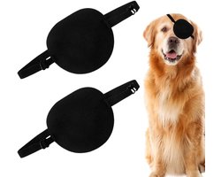 Oogverzorging voor honden, ooglapje voor honden, wordt gebruikt bij postoperatieve oogverwondingen, is zacht en verstelbaar om de ogen van de hond te bedekken.