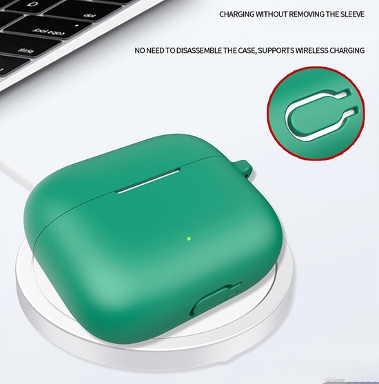 Hoesjes compatibel met Oppo Enco Buds3 Pro, siliconen hoes, lichtgewicht, schokbestendig, draagbaar - zwart — afbeelding 2