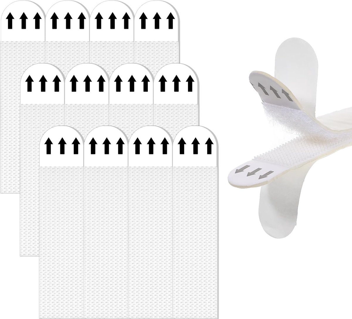 uitgevoerde foto-ophangstrips, 12 paar (24 stroken), schadevrije zelfklevende montagestrip, fotowandophangstrips, muurlijm, fotohangers voor lijsten en muren zonder spijkers