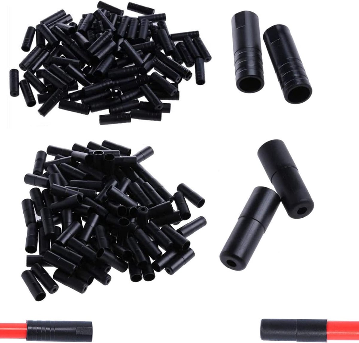 200 Stuks Derailleur Kabel Tips, Rem Behuizing Ferrule Eindkapjes, Mountainbike Fiets Rem Kabel Caps, Cable End Tips Voor Fietsen