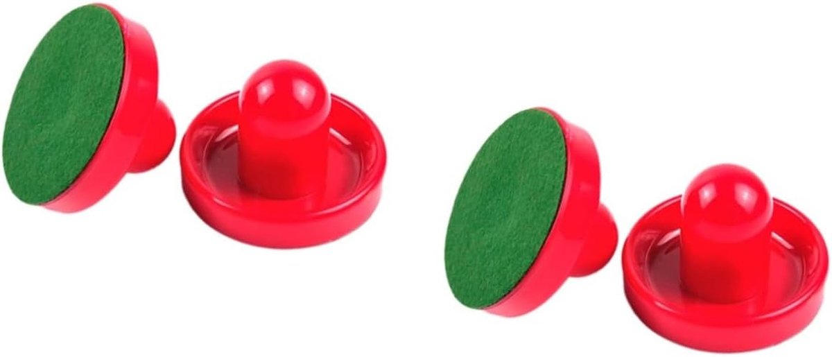 Airhockey Peddels - Paddles Pushers - Tafelspel Vervangen - Ergonomisch Ontwerp - 4 Stuks - Rood