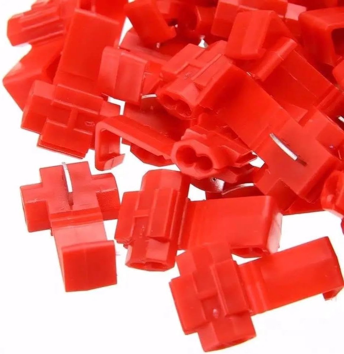 snelverbinder, stroomdieven, connectoren, snijverbinders, aftakverbinderset, snelverbinder, kabeldief kabelaftakker, snelverbinder, snelverbinders (30, rood)
