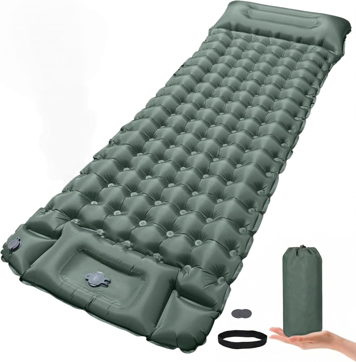 Slaapmat Opblaasbare Slaapmat Ultralicht Met Kussen En Voetpomp Compacte Lichte Slaapmat Voor Camping Rugzakreizen Wandelen Reizen Tent