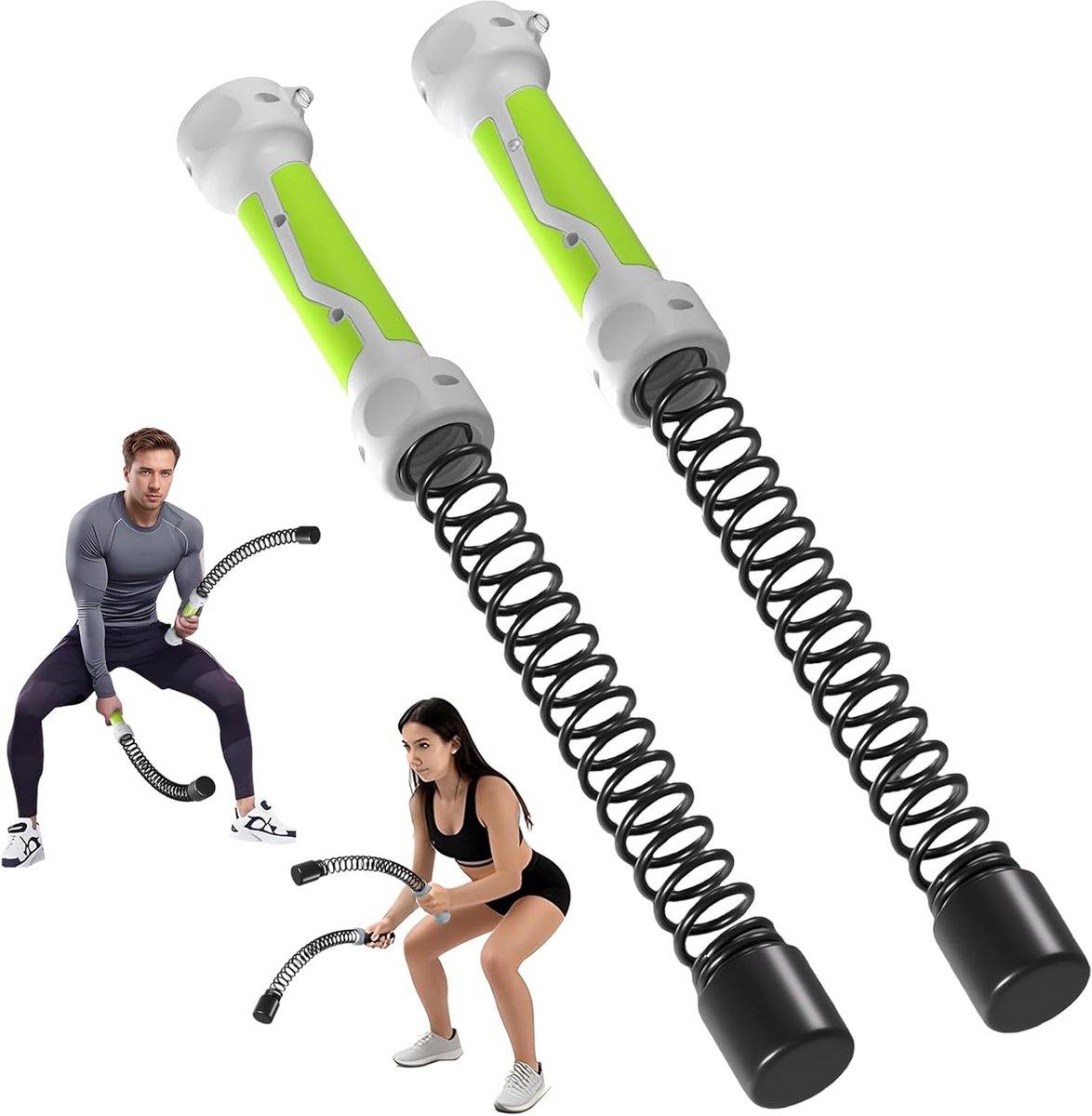 2 draadloze trainingstouwen, draagbare touwen, draadloos, geschikt voor thuissportscholen, HIIT-training en - ShopVlot