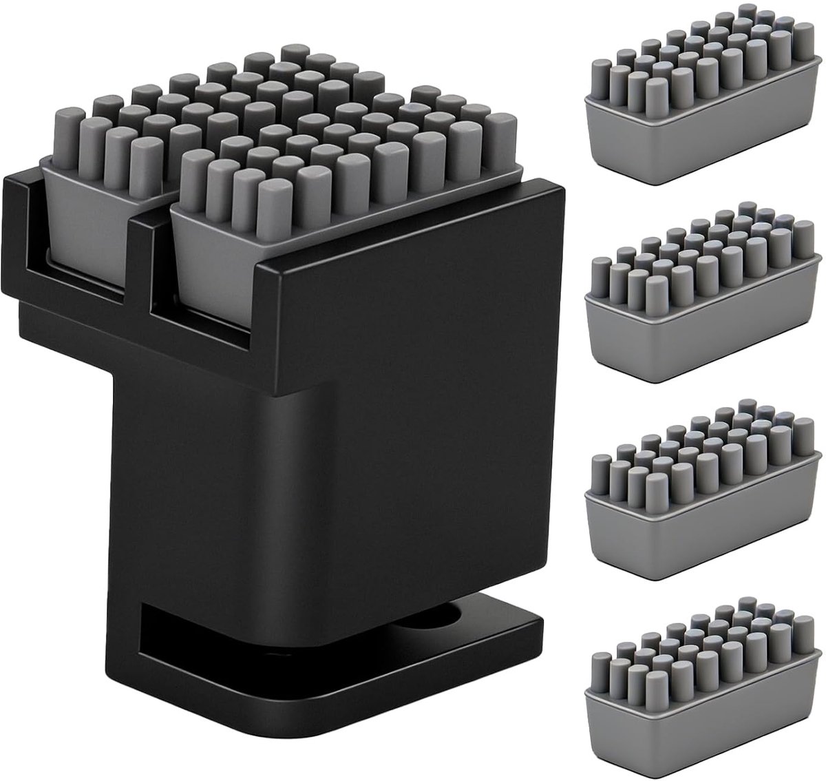 SnelShoppen - Panda Brush XP met 4 Stuks Siliconen Borstels Geschikt voor Bambulab P1s Accessoires, Reinigen Bambu Lab Verwarmingsbed Spuiters P1S/P1P