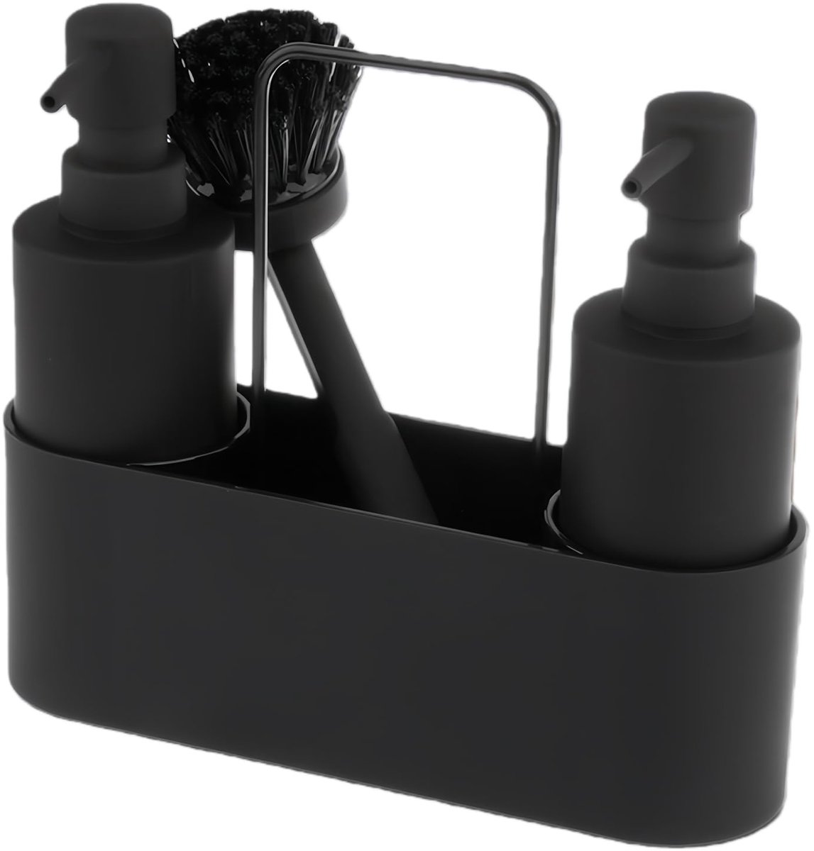 SnelShoppen - 300ml Afwasmiddel Dispenser voor Keuken: ABS Materiaal, Zeep Dispenser Keuken, 4-in-1 Afwasmiddel Dispenser Set, Afwasmiddel Dispenser m