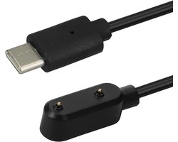 kwmobile USB-oplaadkabel type c geschikt voor Huawei Band 10 / Band 9 8 7 6 / Watch Fit 2 / Watch Fit 3 / Honor Band 10 9 8 7 6 - Kabel voor smartwatch - in zwart