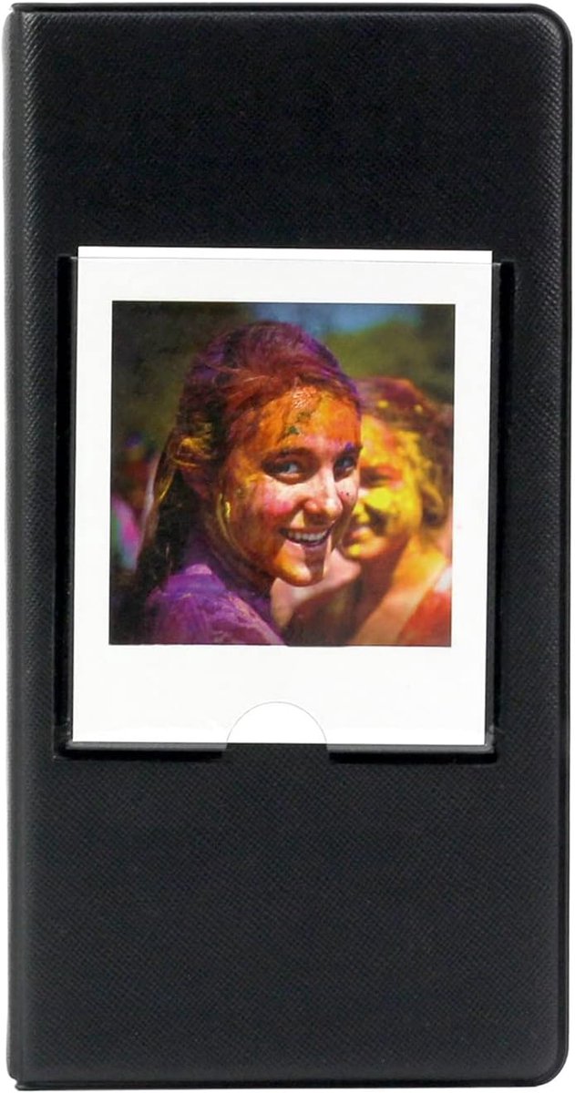 SnelShoppen - 64 Slots Mini PU Leren Fotoalbum voor Fujifilm Instax Square SQ1/SQ20/SQ10/SQ6/SP-3, Kleurrijk Fotoalbum voor Polaroid, Compact en Ruim,
