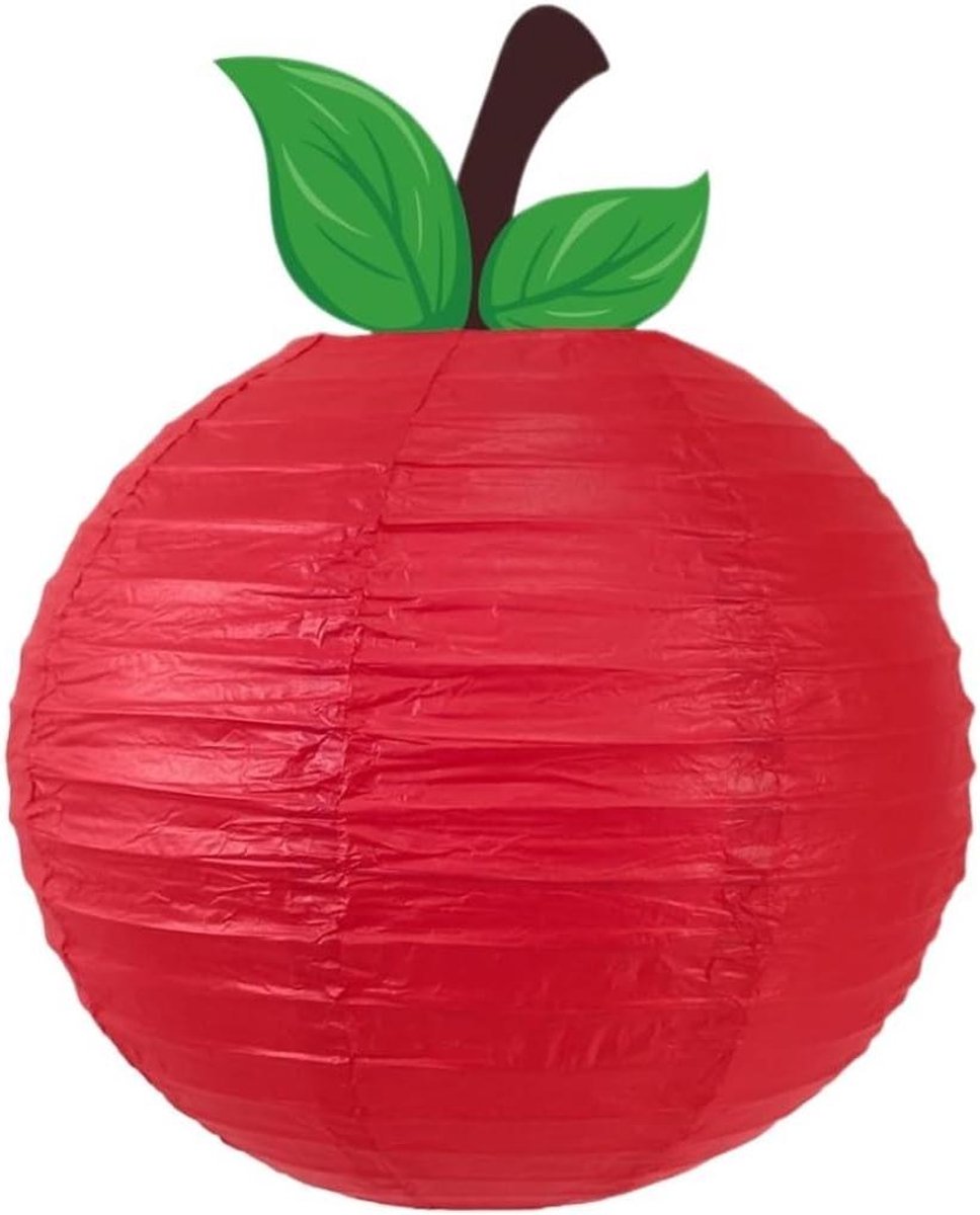 Papieren Lantaarns - Fruit Lantaarns - Feest Versieren - Opvouwbaar Ontwerp - 30 cm - Rood