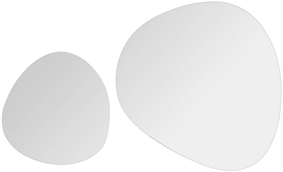 Set van 2 zelfklevende spiegels in de vorm van kiezelstenen 20/30 cm MIROIR