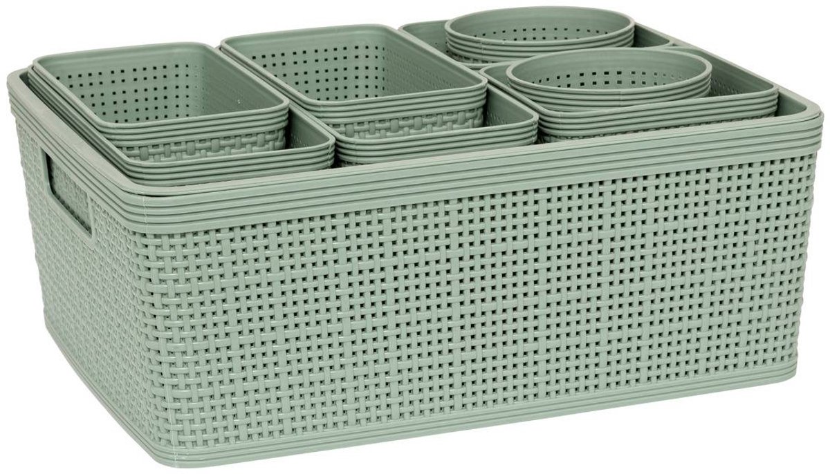 Set van 10 opbergmandjes BOXY