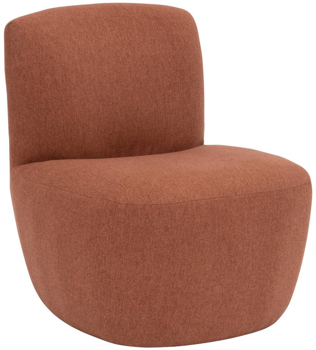 Fauteuil met organische vorm van stof LEONE