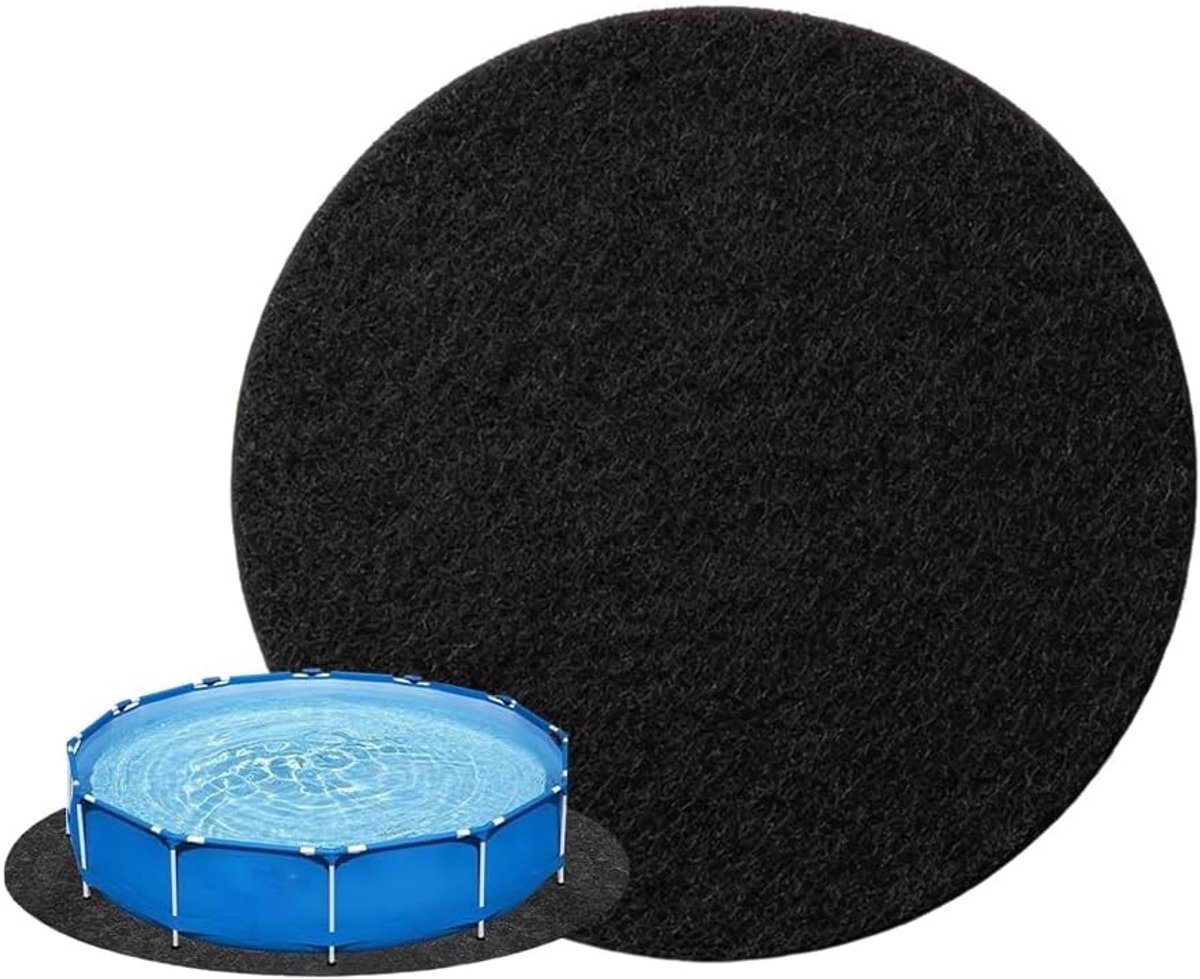 Ronde antislip zwembadonderlegger, waterdichte vloerbeschermingsmat voor buiten, opvouwbaar en geschikt voor tuin en gazon (305 cm)