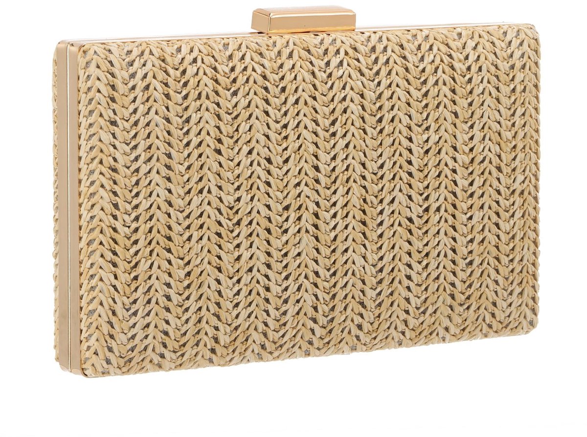 Omgoods - Vrouwen Stro Clutch Handtas voor Bruiloft en Vakantie