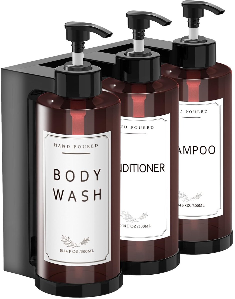 Omgoods - 3-Pack Wandbevestigde Zeepdispensers, 300ml
