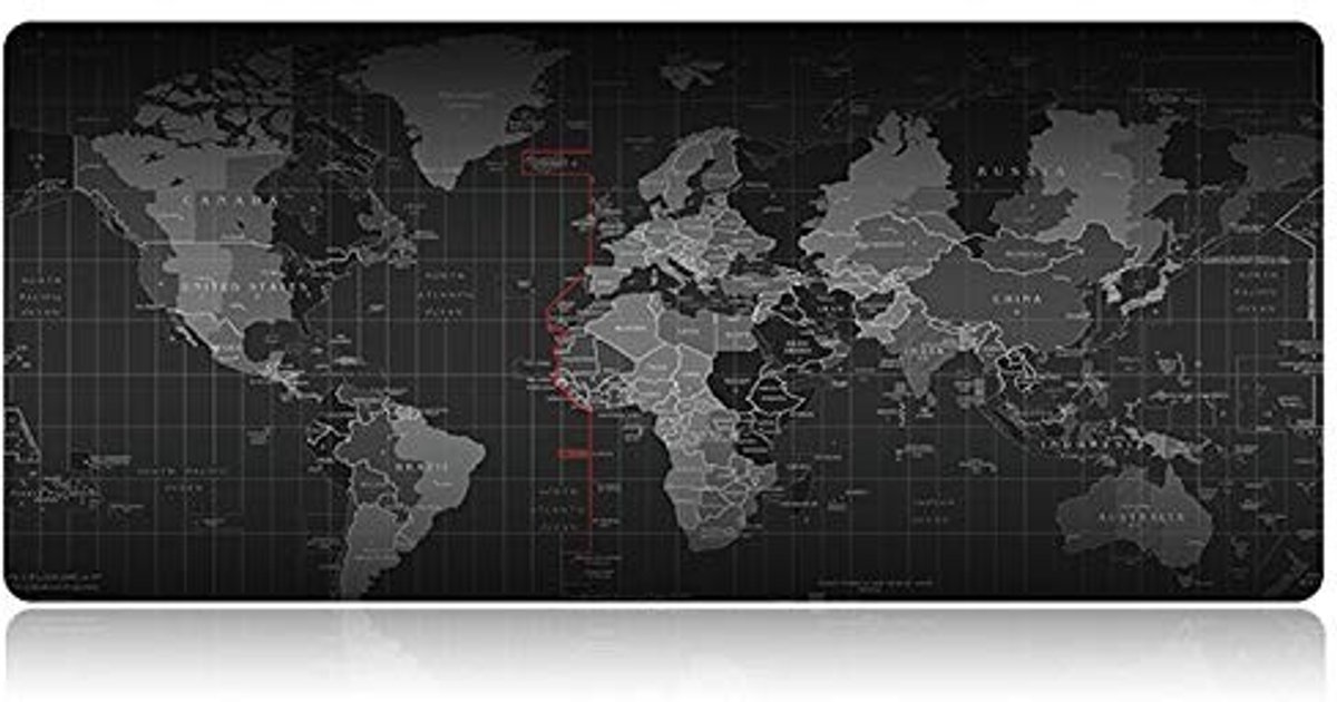 Omgoods - XL Gaming Muismat met Wereldkaart
