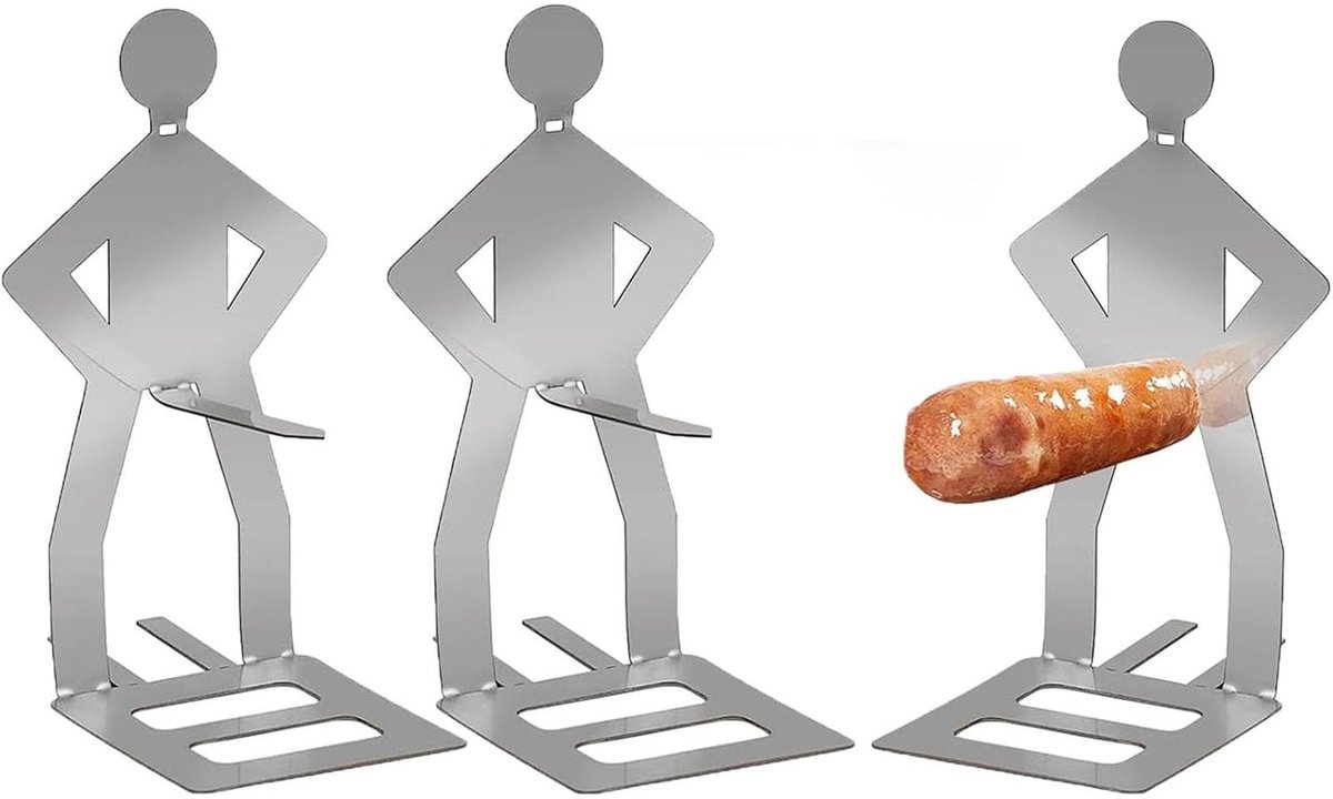 Omgoods - 3-Delige BBQ Gereedschapset voor Hotdogs