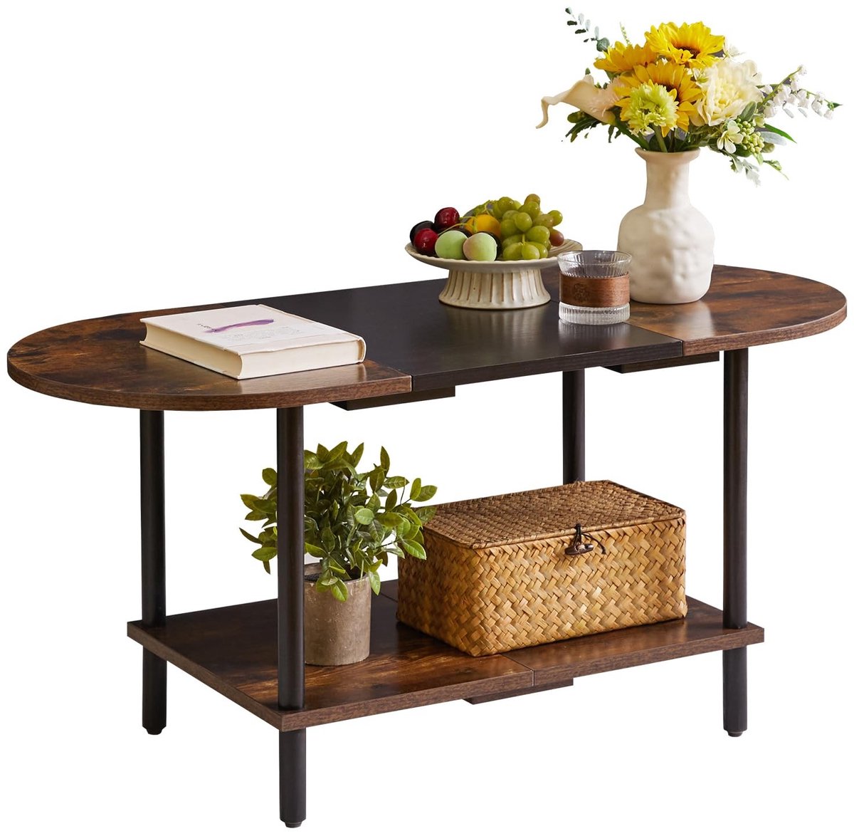 Omgoods - Ovalen Koffietafel voor de Woonkamer 89x41x43cm