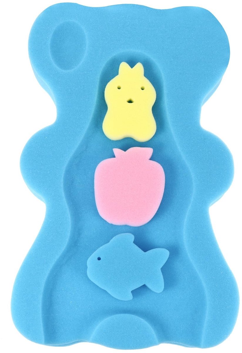 Omgoods - Antislip Babybadmat met Hoofdsteun voor Veilig Baden