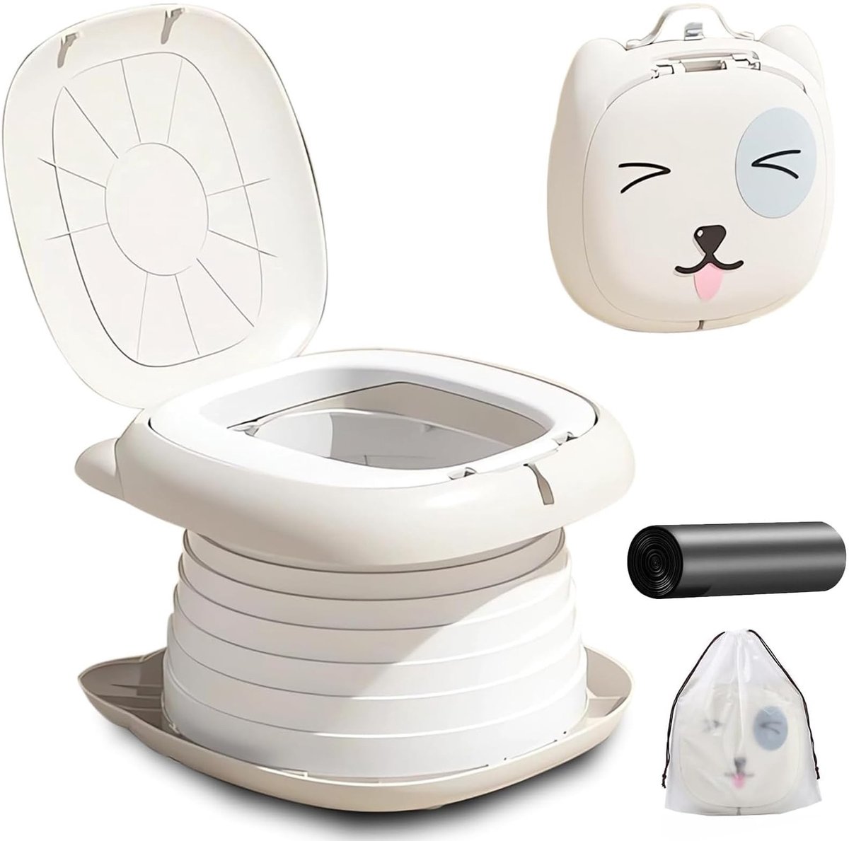 Omgoods - Vouwbare Reis Toiletpot voor Kinderen met Vervangbare Afvalzak