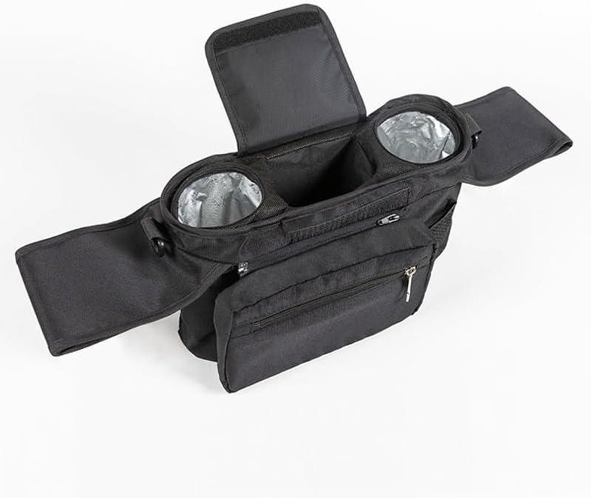 Buggy Organizer Tas - Kinderwagen Tas Luiertas - Babybenodigdheden Meenemen - Waterdicht Oxford Doek - Universele Pasvorm - Zwart