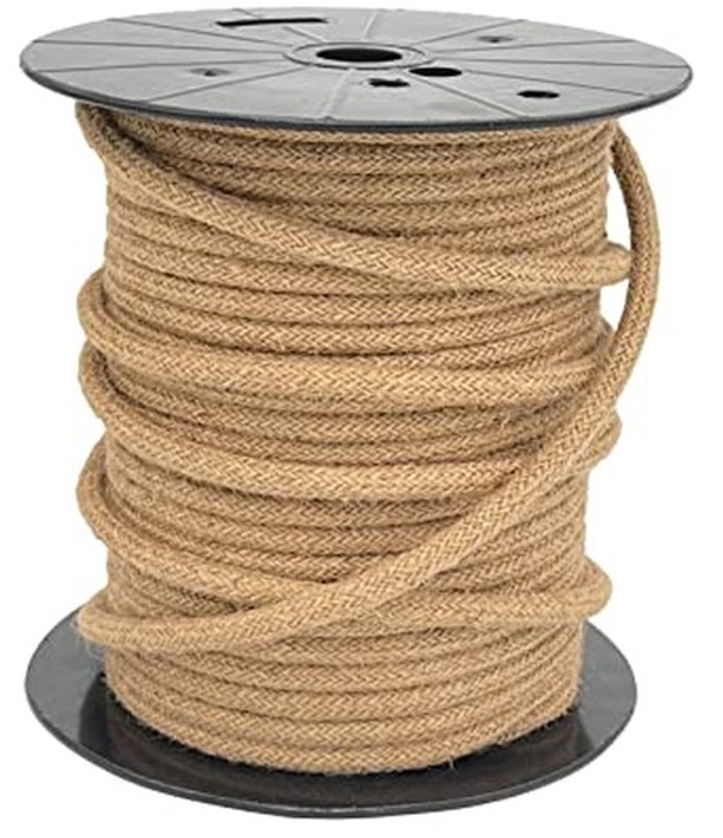 Omgoods - 20 Meter 2-aderige Textielkabel in Jute (Hennep) voor Lampen