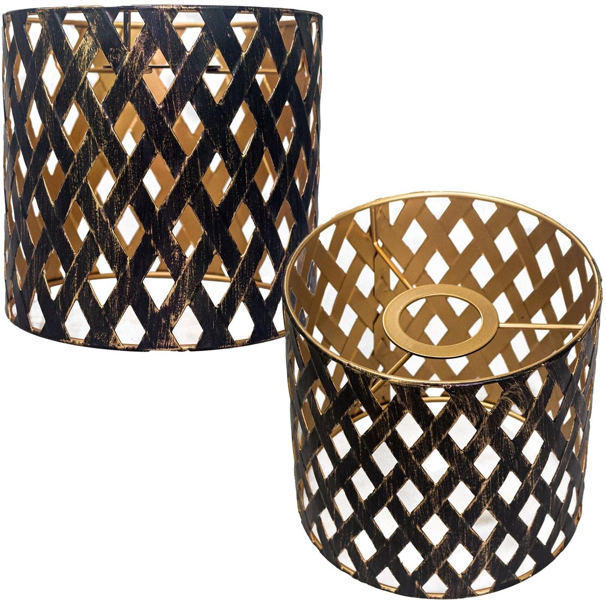 Omgoods - Metalen Lampenkap Goud Zwart voor Vloerlamp