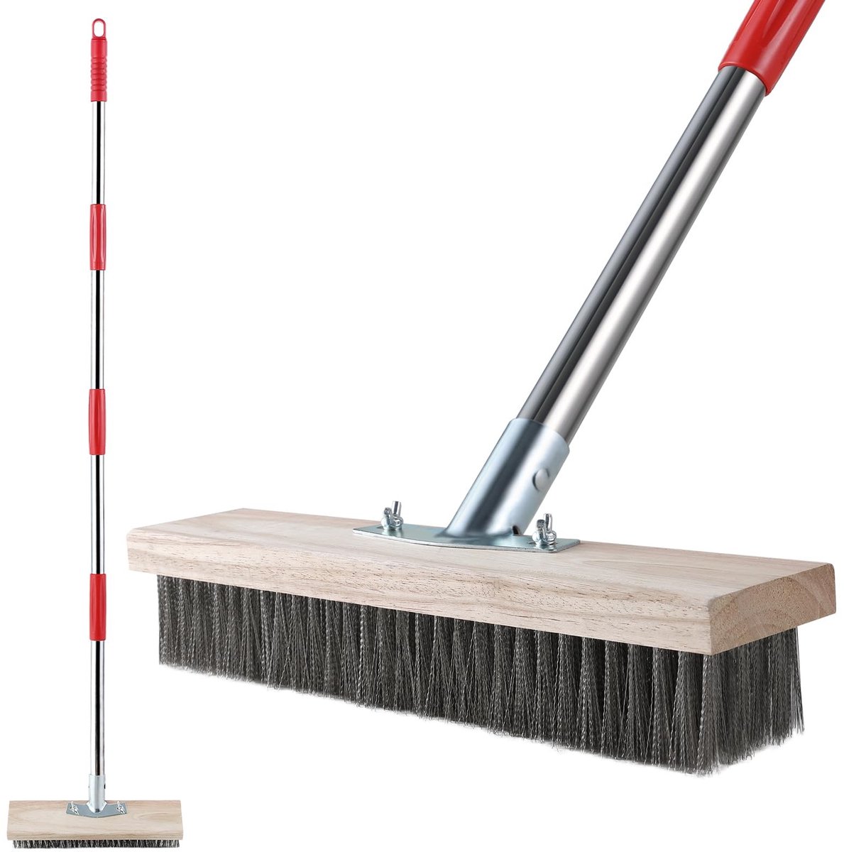 Omgoods - Telescoop Draadbezem voor Onkruid en Vlekken - Ideaal voor Buiten