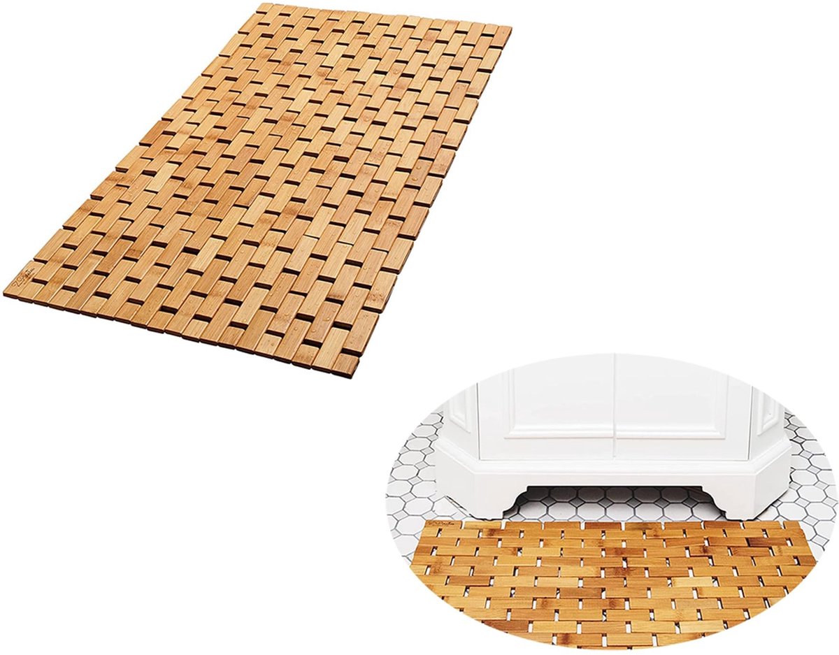 Omgoods - Natuurlijke Bamboe Badmat voor Badkamer en Keuken