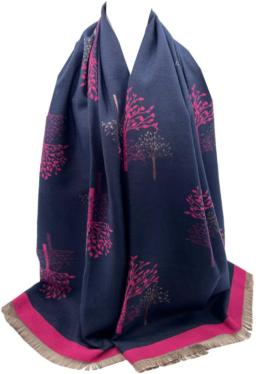 Omgoods - Sjaal met Mulberry Bomenprint voor Herfst en Winter