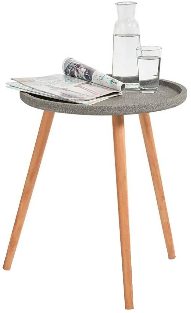 Omgoods - Ronde Koffietafel voor Woonkamer en Keuken, 49.5 cm