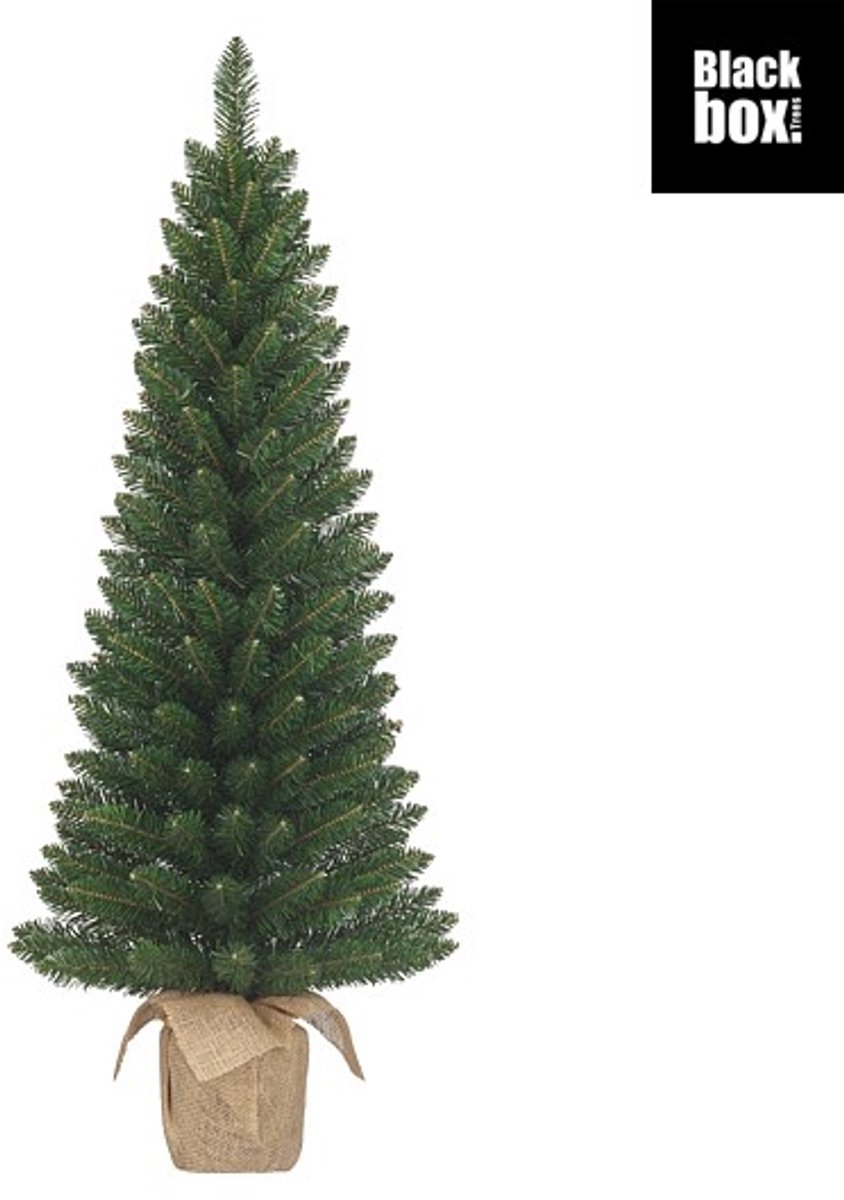 Black Box Trees Gerlos Kunstkerstboom in Jute - Kunst Kerstboom H90 x Ø41 cm - Groen